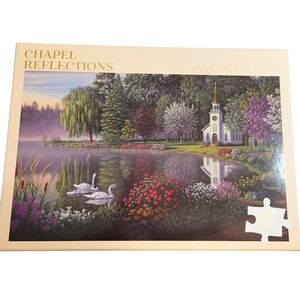 Eccolo Ltd 1000 Piece Chapel Reflections Challenging Peaceful Swan Puzzle